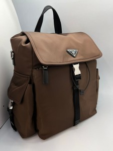 НЕЙЛОНОВЫЙ РЮКЗАК PRADA ШОКОЛАДНЫЙ