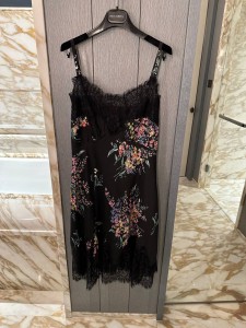 ЖЕНСКОЕ ШЕЛКОВОЕ ПЛАТЬЕ DOLCE&GABBANA ЧЕРНОЕ