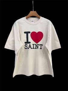 МУЖСКАЯ ФУТБОЛКА I LOVE SAINT БЕЛАЯ