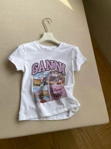 ЖЕНСКАЯ ФУТБОЛКА GANNI БЕЛАЯ