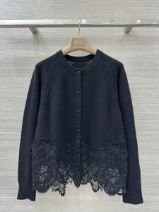 ЖЕНСКИЙ КАШЕМИРОВЫЙ КАРДИГАН ERMANNO SCERVINO ЧЕРНЫЙ