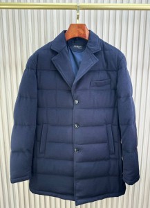 МУЖСКОЙ КАШЕМИРОВЫЙ ПУХОВИК KITON СИНИЙ