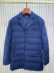 МУЖСКОЙ КАШЕМИРОВЫЙ СИНИЙ ПУХОВИК KITON