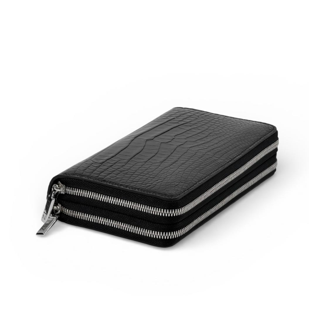 Портмонэ Zilli из кожи крокодила черный Портмонэ Zilli из кожи крокодила черный