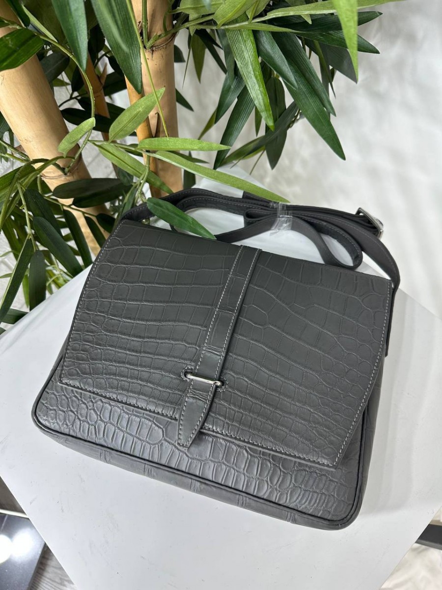 Мужская сумка из кожи крокодила Hermes Мужская сумка из кожи крокодила Hermes