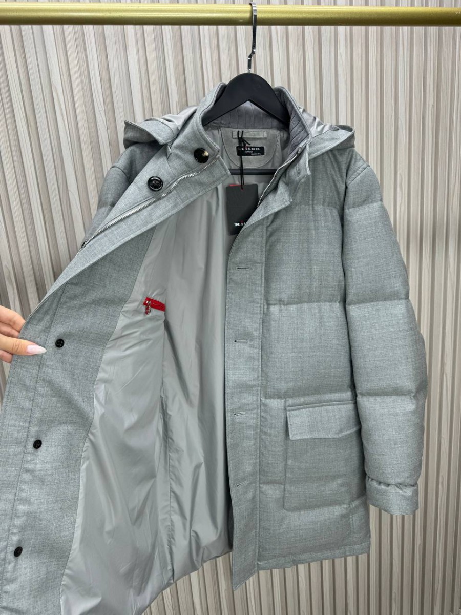 МУЖСКОЙ КАШЕМИРОВЫЙ ПУХОВИК KITON СЕРЫЙ МУЖСКОЙ КАШЕМИРОВЫЙ ПУХОВИК KITON СЕРЫЙ