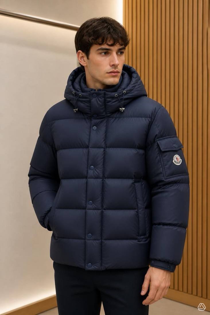 МУЖСКОЙ ПУХОВИК MONCLER СИНИЙ МУЖСКОЙ ПУХОВИК MONCLER СИНИЙ