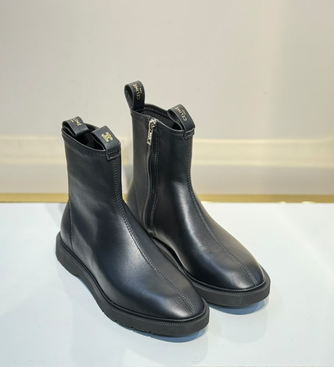 ЖЕНСКИЕ КОЖАНЫЕ ЧЕРНЫЕ БОТИНКИ CELINE ЖЕНСКИЕ КОЖАНЫЕ ЧЕРНЫЕ БОТИНКИ CELINE