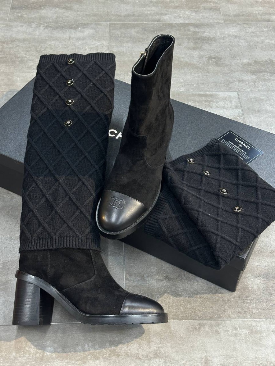 ЖЕНСКИЕ ЗАМШЕВЫЕ БОТИЛЬОНЫ CHANEL ЧЕРНЫЕ ЖЕНСКИЕ ЗАМШЕВЫЕ БОТИЛЬОНЫ CHANEL ЧЕРНЫЕ