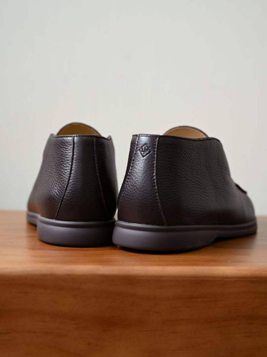 МУЖСКИЕ КОЖАНЫЕ БОТИНКИ LORO PIANA ШОКОЛАДНЫЕ МУЖСКИЕ КОЖАНЫЕ БОТИНКИ LORO PIANA ШОКОЛАДНЫЕ