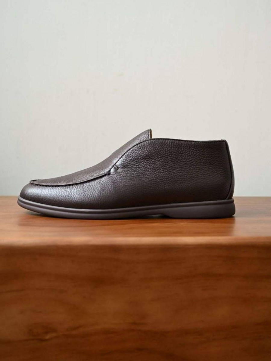 МУЖСКИЕ КОЖАНЫЕ БОТИНКИ LORO PIANA ШОКОЛАДНЫЕ МУЖСКИЕ КОЖАНЫЕ БОТИНКИ LORO PIANA ШОКОЛАДНЫЕ