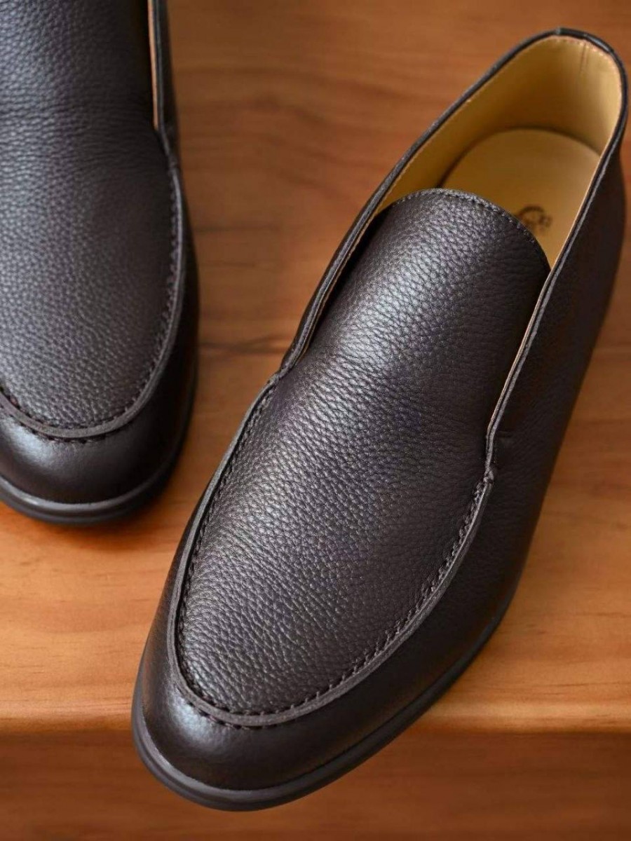 МУЖСКИЕ КОЖАНЫЕ БОТИНКИ LORO PIANA ШОКОЛАДНЫЕ МУЖСКИЕ КОЖАНЫЕ БОТИНКИ LORO PIANA ШОКОЛАДНЫЕ