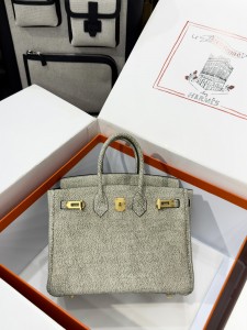 Vintage Hermes Birkin 30 White Dalmatian Buffalo