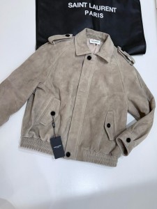 Замшевая куртка Saint Laurent