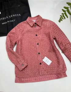 Кожаная рубашка Bottega Veneta