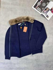 Кардиган с мехом Loro Piana