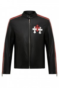 Кожаная куртка Chrome Hearts