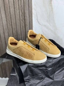 Кеды с теснением под крокодила  Zegna