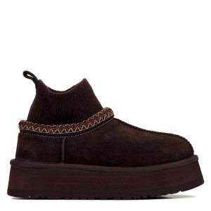 Ugg Tazz Knit Platform Chocolate