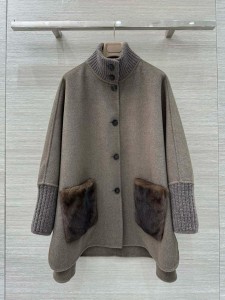 Пальто с мехом норки Loro Piana