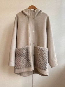 Пальто Loro Piana с мехом