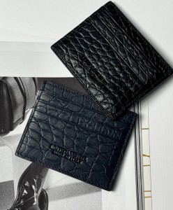 Картхолдер Bottega Veneta из кожи крокодила