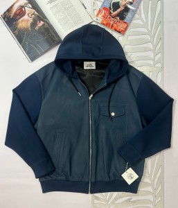 Комибинированная кожаная куртка Hermes