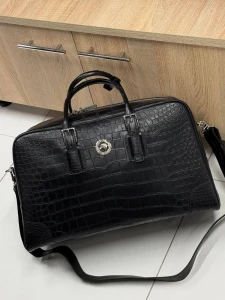 Дорожная сумка из кожи крокодила Stefano Ricci
