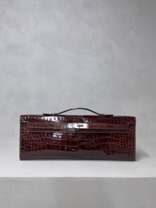 Hermes Kelly Cat Porosus crocodile leather