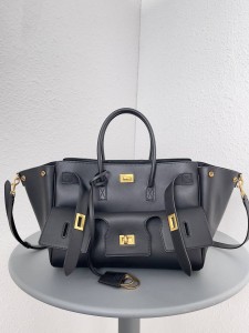 Bel Air Medium Carry All Bag IN Black Balenciaga Gold