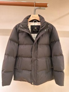 Мужской пуховик Loro Piana серый