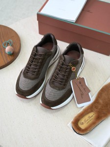Мужские  кроссовки Loro Piana коричневые