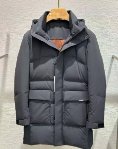 Мужской пуховик Loro Piana серый