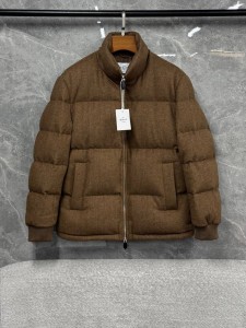 Мужской пуховик Berluti коричневый