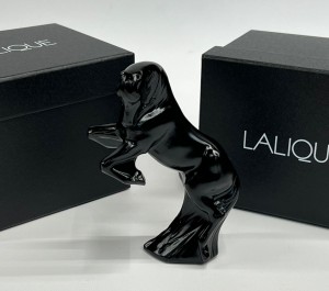 Статуэтка лошадь  Lalique черная
