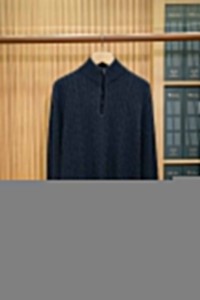 Мужской джемпер на молнии Loro Piana синий