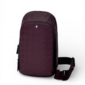 Мужская сумка слинг Mont Blanc бордовая