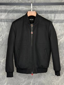 Мужской кашемировый бомбер Kiton черный