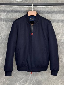 Мужской кашемировый бомбер Kiton синий