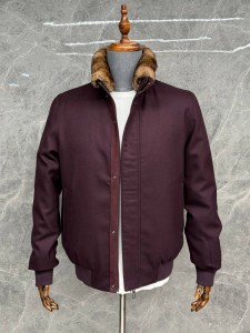 Мужская кашемировая куртка Loro Piana бордовая