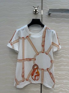 Женская футболка Hermes белая