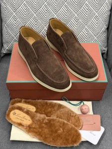 Мужские лоферы Loro Piana коричневые