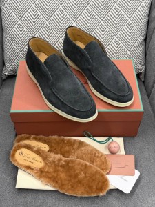 Мужские лоферы Loro Piana серые