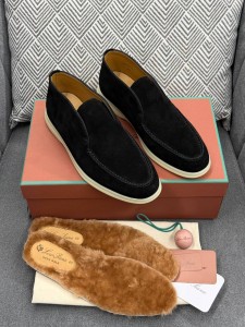 Мужские лоферы Loro Piana черные