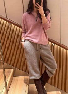 Женская кофта на молнии Brunello Cucinelli розовая Женская кофта на молнии Brunello Cucinelli розовая