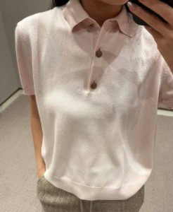 Женское поло Loro Piana розовое