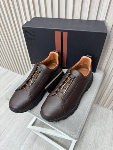 Мужские кроссовки Zegna шоколадные