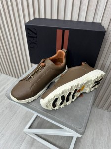 Мужские кроссовки Zegna коричневые