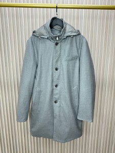 Мужская парка из кашемира Brunello Cucinelli серая