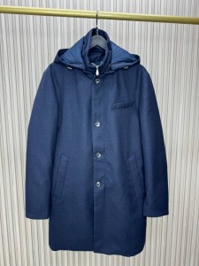 Мужская парка из кашемира Brunello Cucinelli синяя